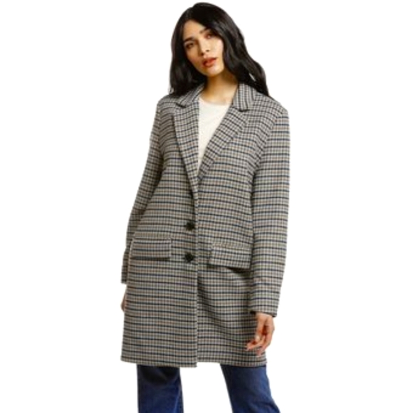 Levi's houndstooth cocoon coat - Picture 1 of 6